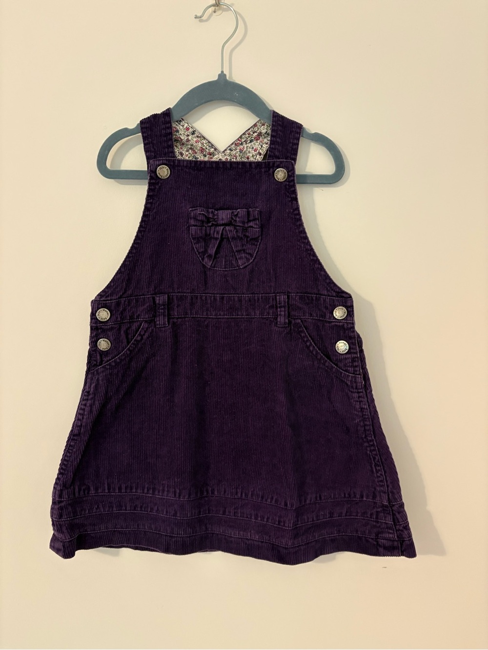 Girls 4-5T Plum Corduroy Pinafore Dress